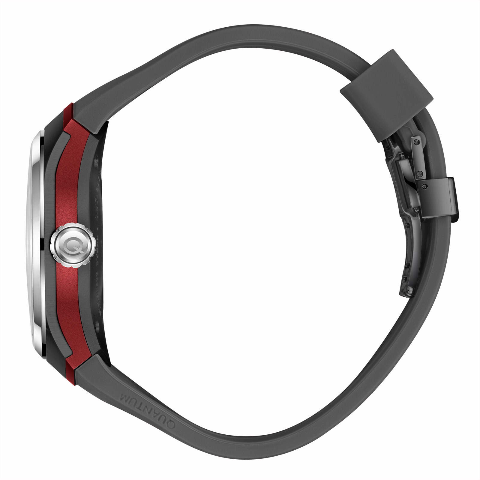 Quantum Automatic herr stål, silikonband - QMG1203.631