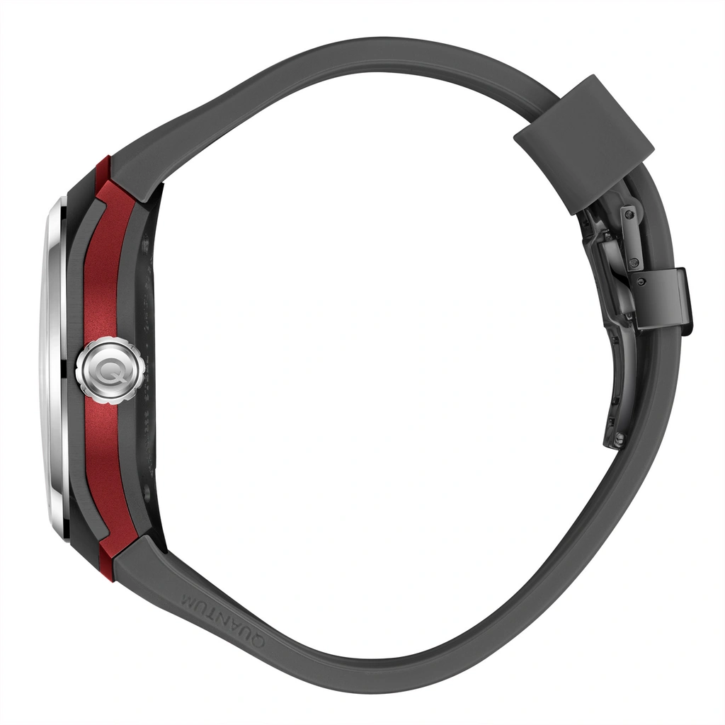Quantum Automatic herr stål, silikonband - QMG1203.631