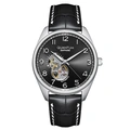 Quantum Automatic herr svart/stål, läderband - QMG1241.351