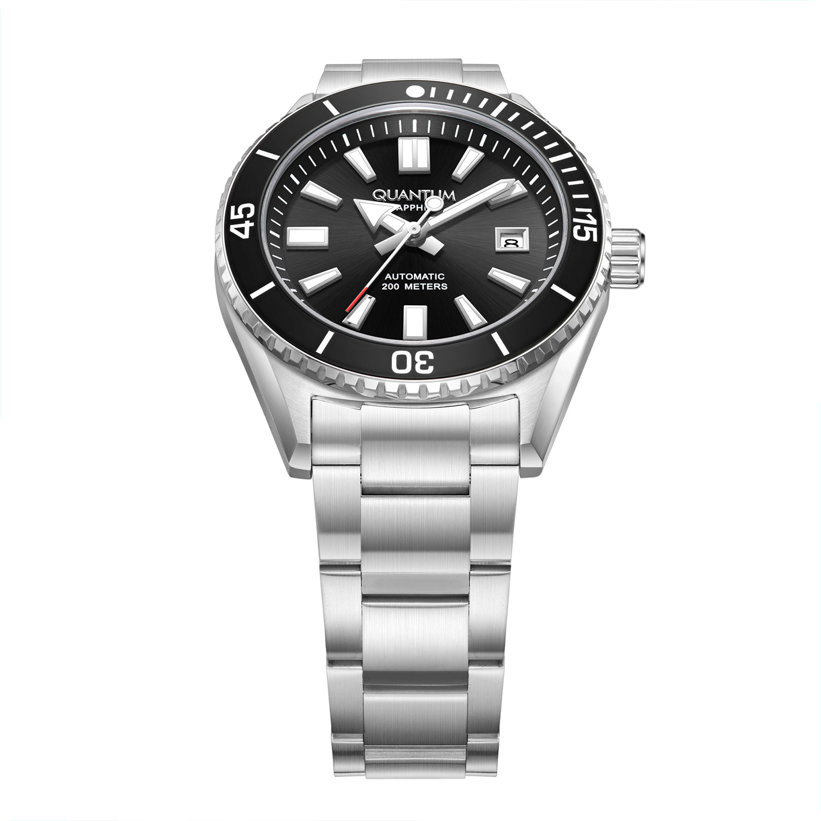 Quantum Automatic herr svart/stål, metallband - BAR1208.350