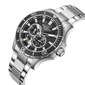 Quantum Automatic herr svart/stål, metallband - QMG1188.350