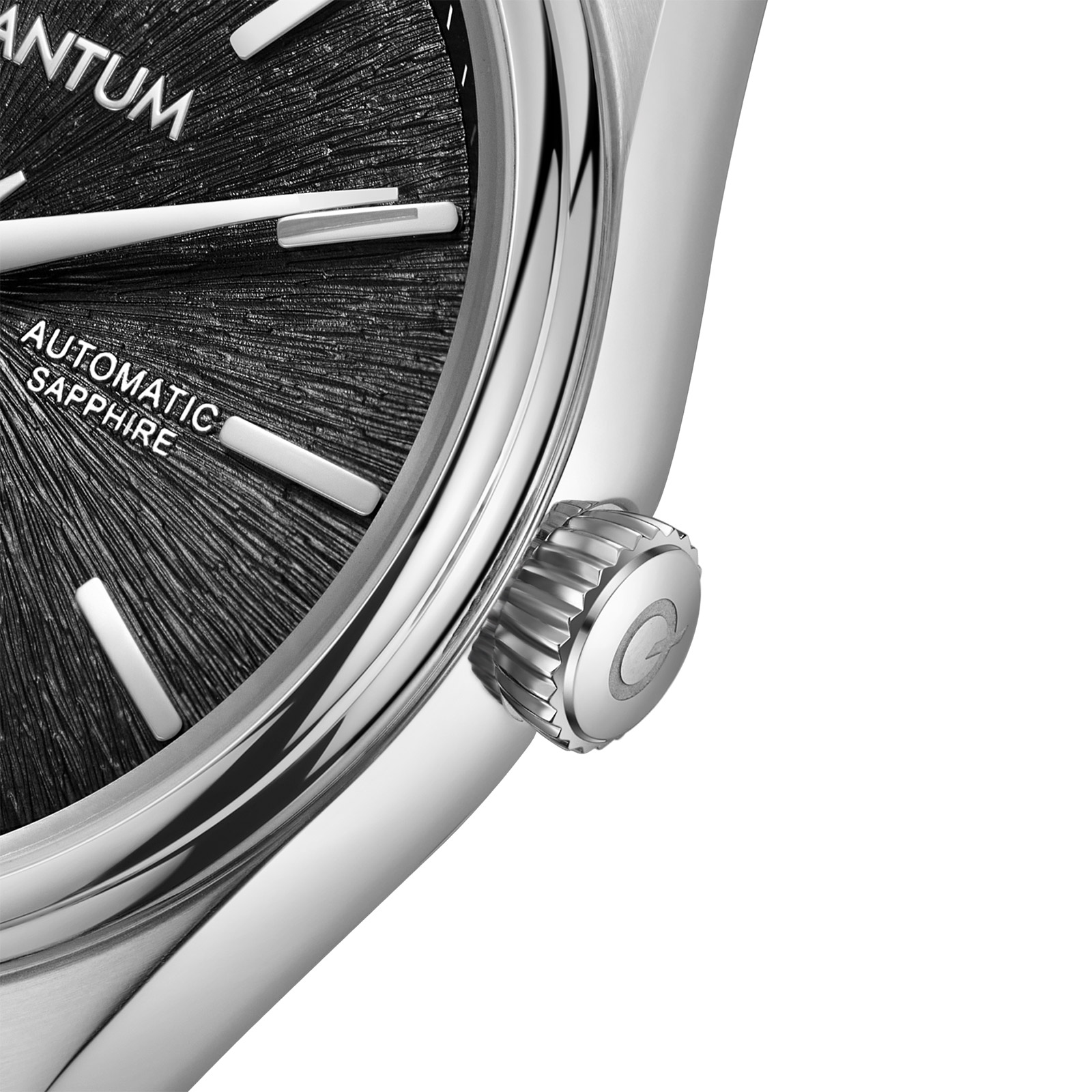 Quantum Automatic herr svart/stål, metallband - QMG1207.350