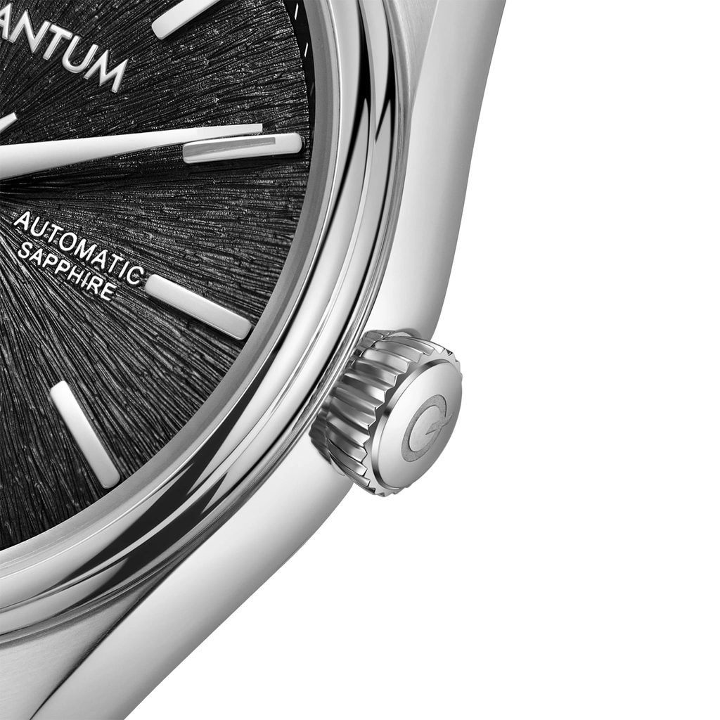 Quantum Automatic herr svart/stål, metallband - QMG1207.350