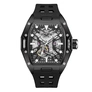 Quantum Automatic herr svart/stål, silikonband - QMG1103.651