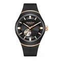 Quantum Automatic herr svart/stål, silikonband - QMG1203.851