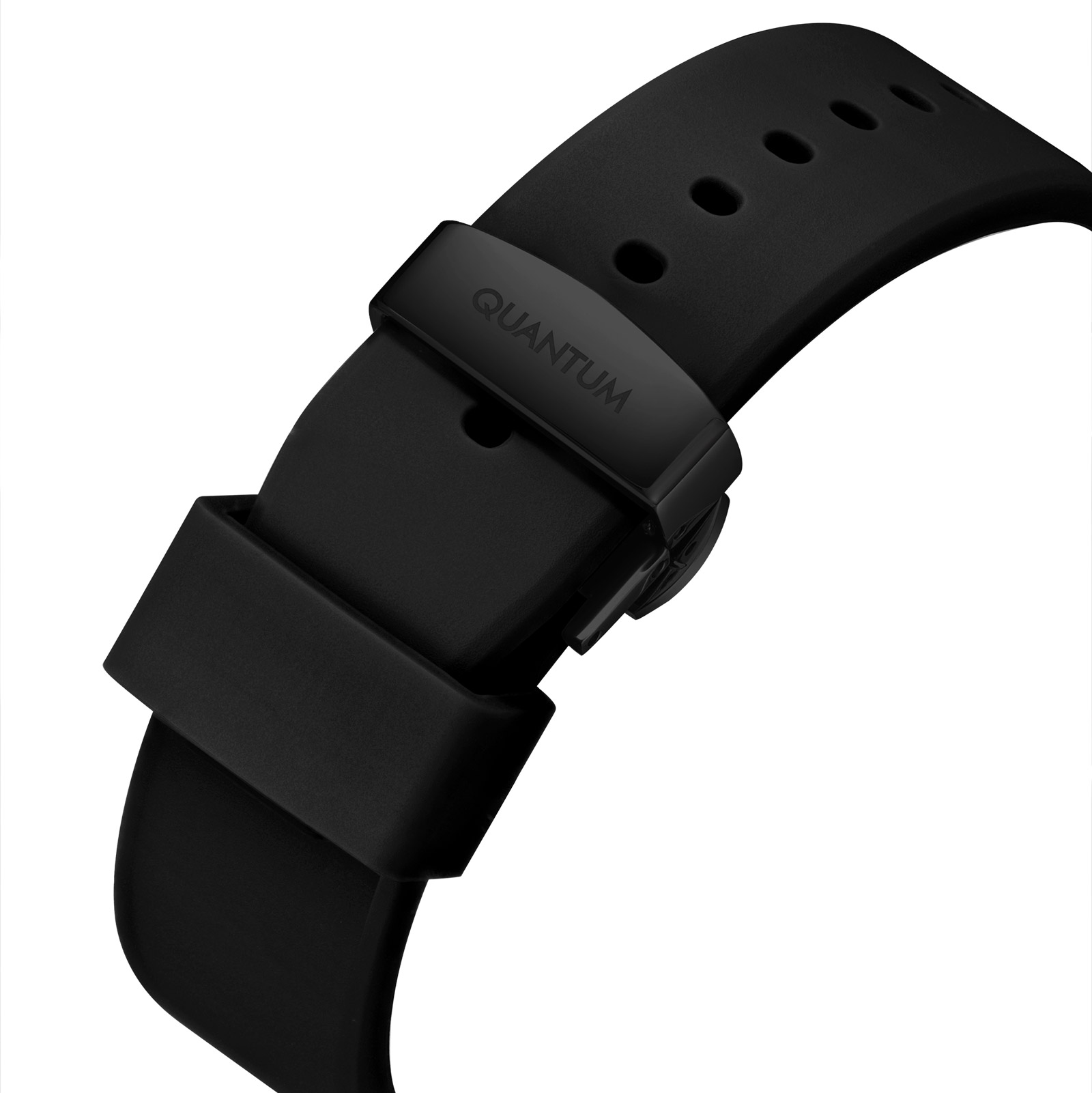 Quantum Automatic herr svart/stål, silikonband - QMG1203.851