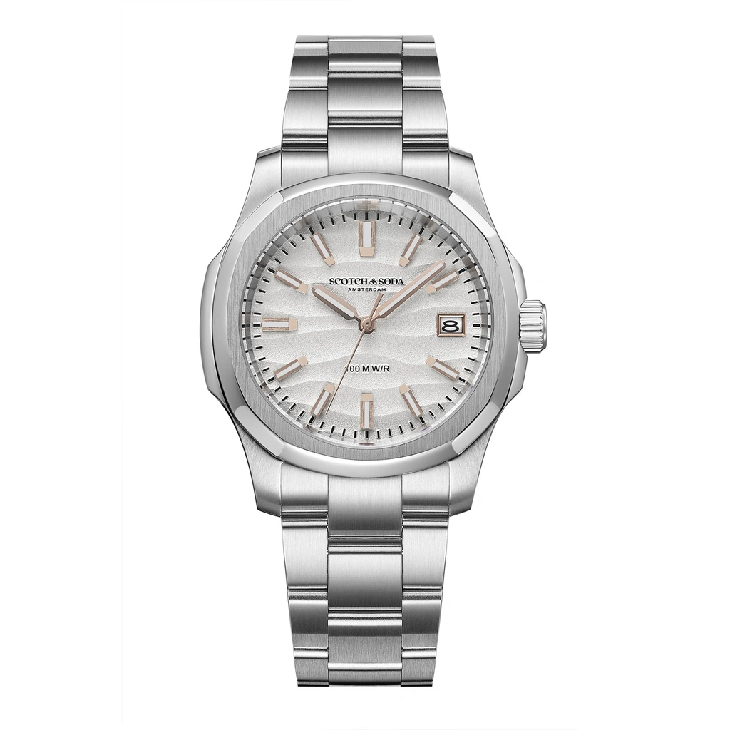 Scotch & Soda herr silver/stål, metallband - SSM.120A