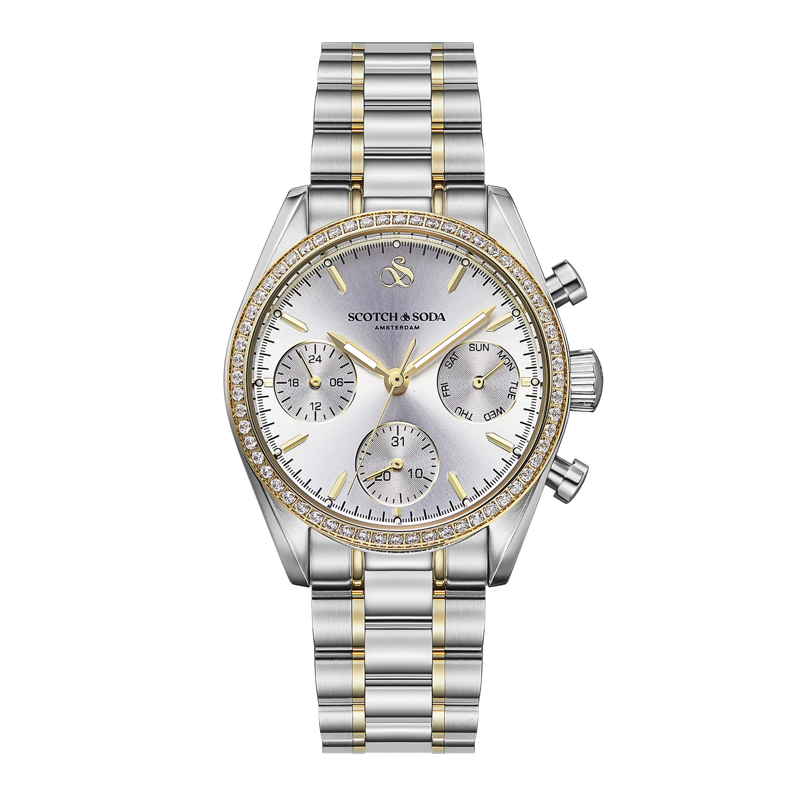 Scotch & Soda dam silver/bicolor, metallband - SSW.122D
