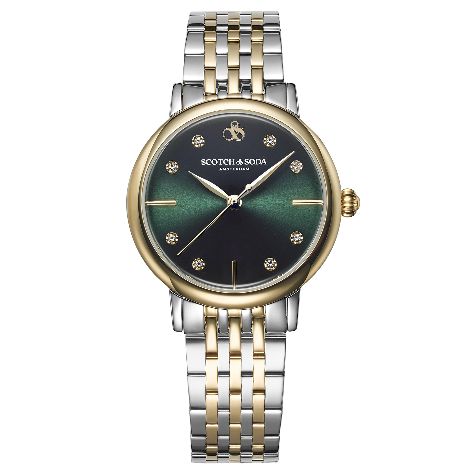 Scotch & Soda dam grön/bicolor, metallband - SSW.126D