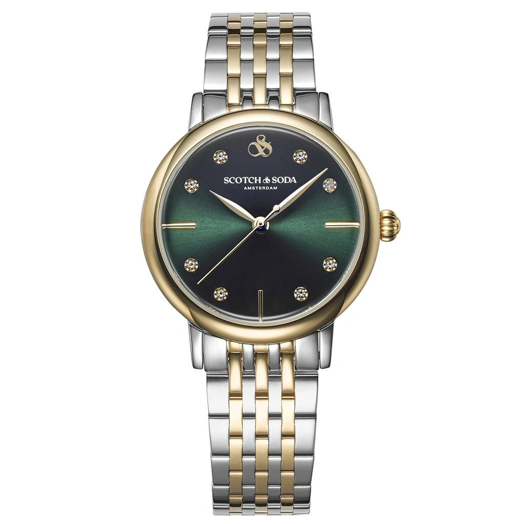 Scotch & Soda dam grön/bicolor, metallband - SSW.126D
