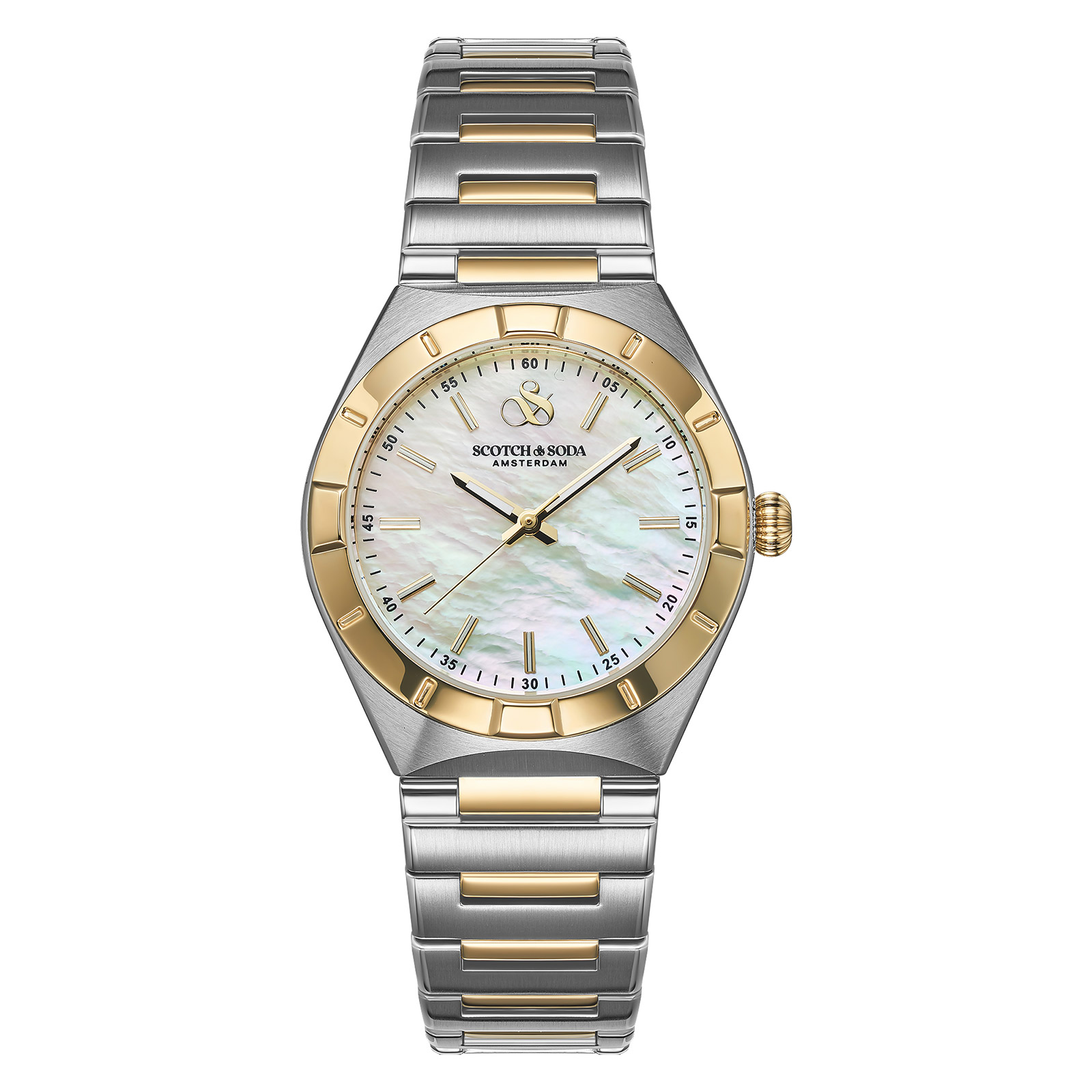 Scotch & Soda dam pärlemor/bicolor, metallband - SSW.137B