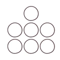 Bruna hårsnoddar, elastiska – 7-pack