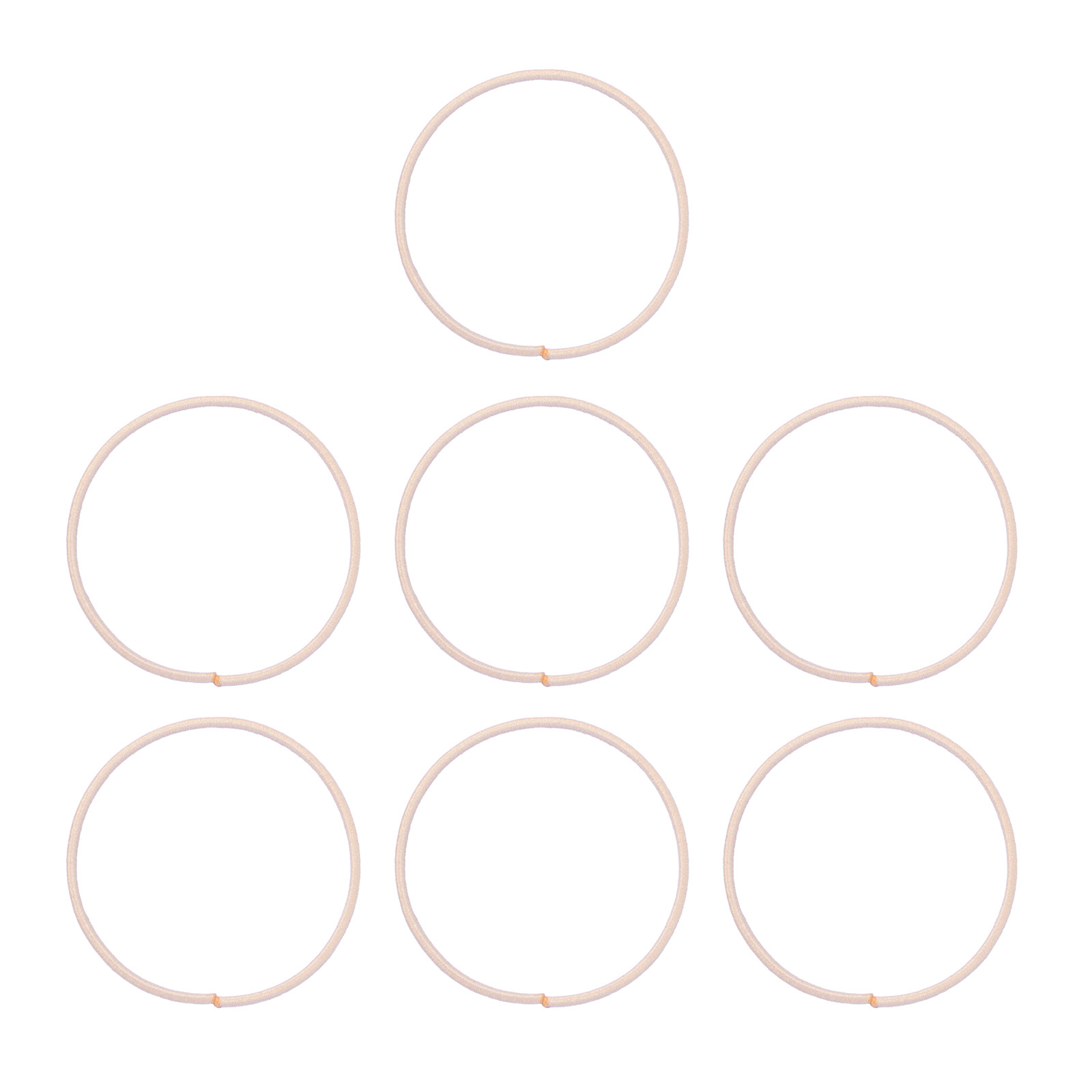 Beiga hårsnoddar, elastiska – 7-pack