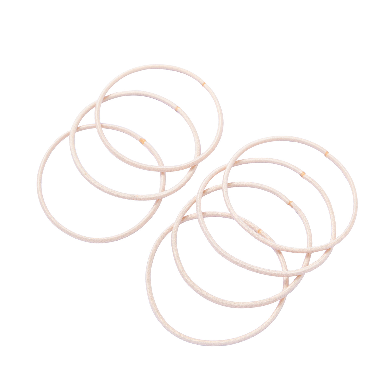 Beiga hårsnoddar, elastiska – 7-pack