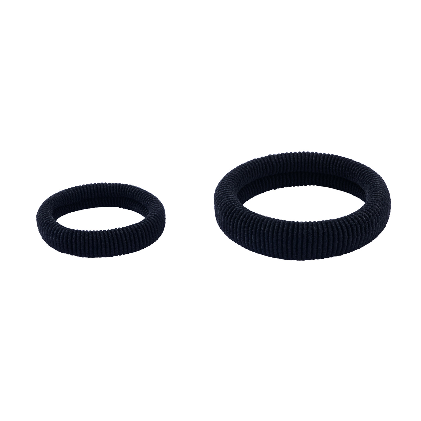 Svarta hårsnoddar, ribbade – 2-pack