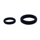 Svarta hårsnoddar, ribbade – 2-pack