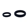 Svarta hårsnoddar, ribbade – 2-pack