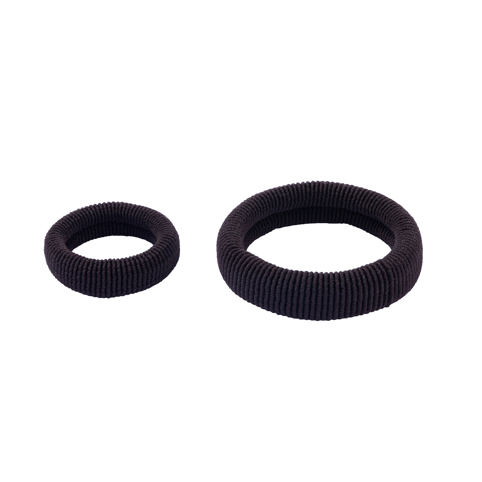 Bruna hårsnoddar, ribbade – 2-pack