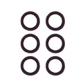 Bruna hårsnoddar, frotté – 6-pack