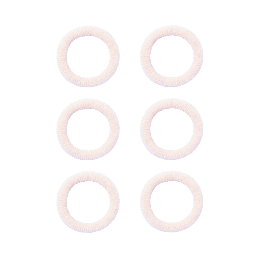 Beiga hårsnoddar, frotté – 6-pack