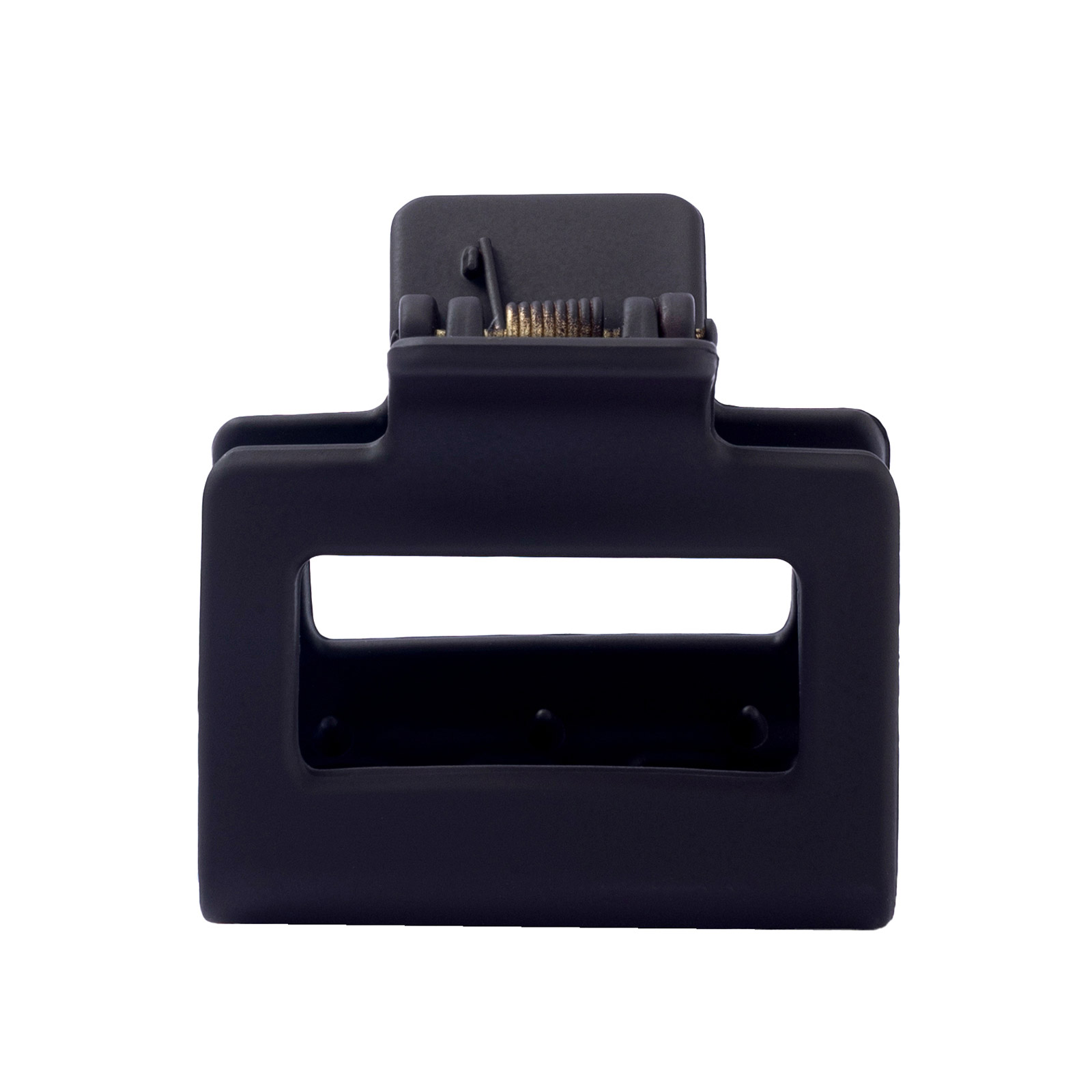 Mörkbrun hårklämma, rektangulär – 5 cm