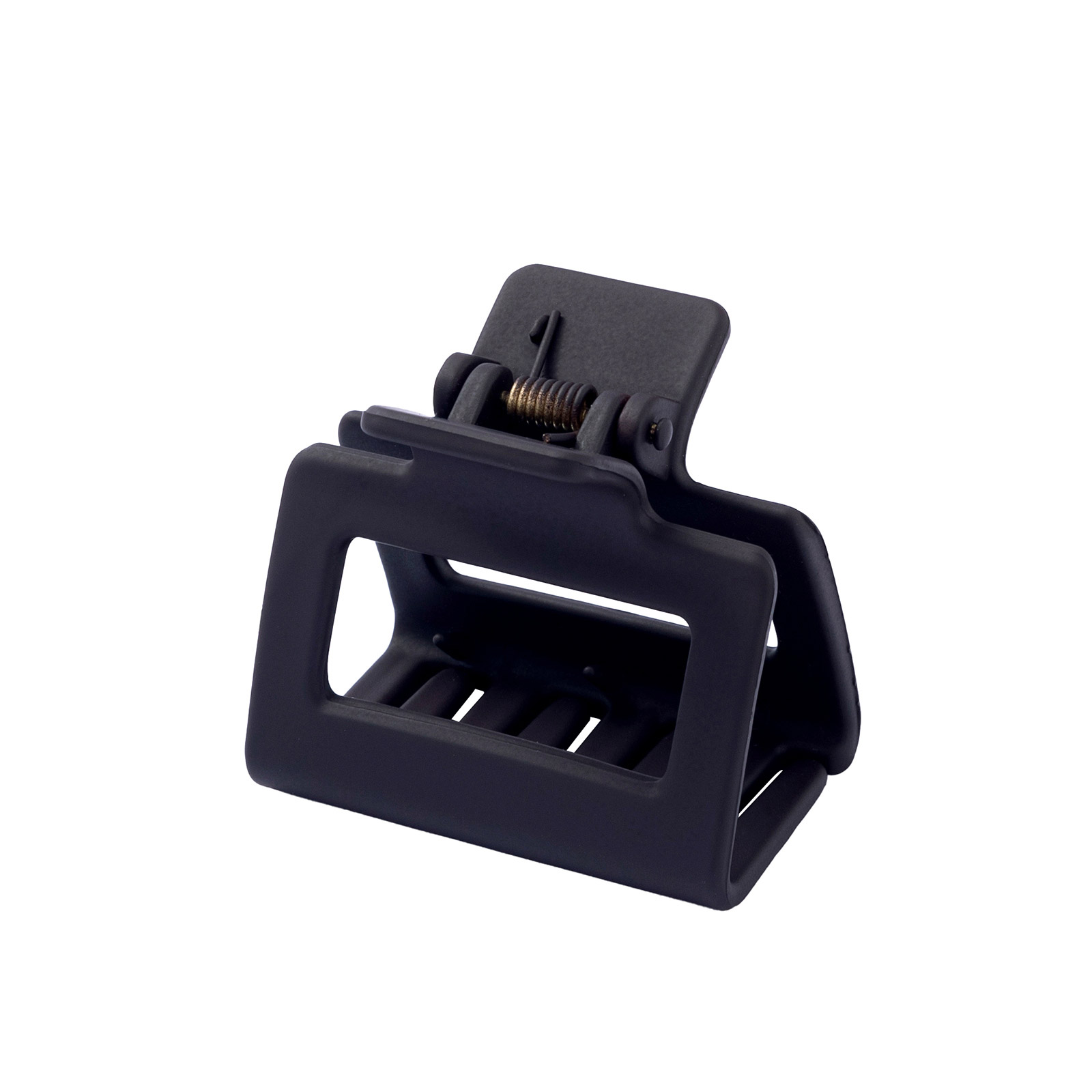 Mörkbrun hårklämma, rektangulär – 5 cm