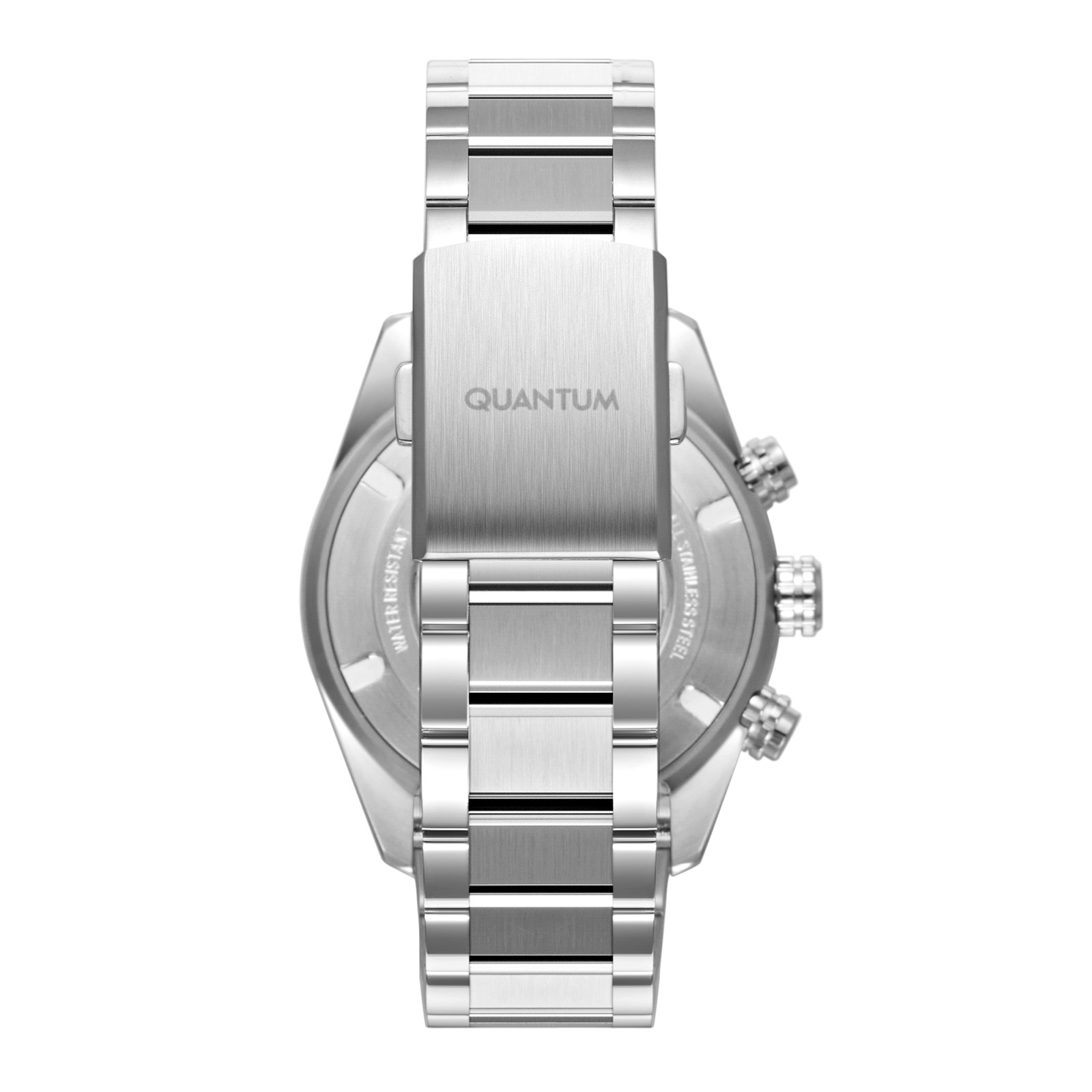 Quantum kronograf herr svart/silver, metallband - ADG1219.350