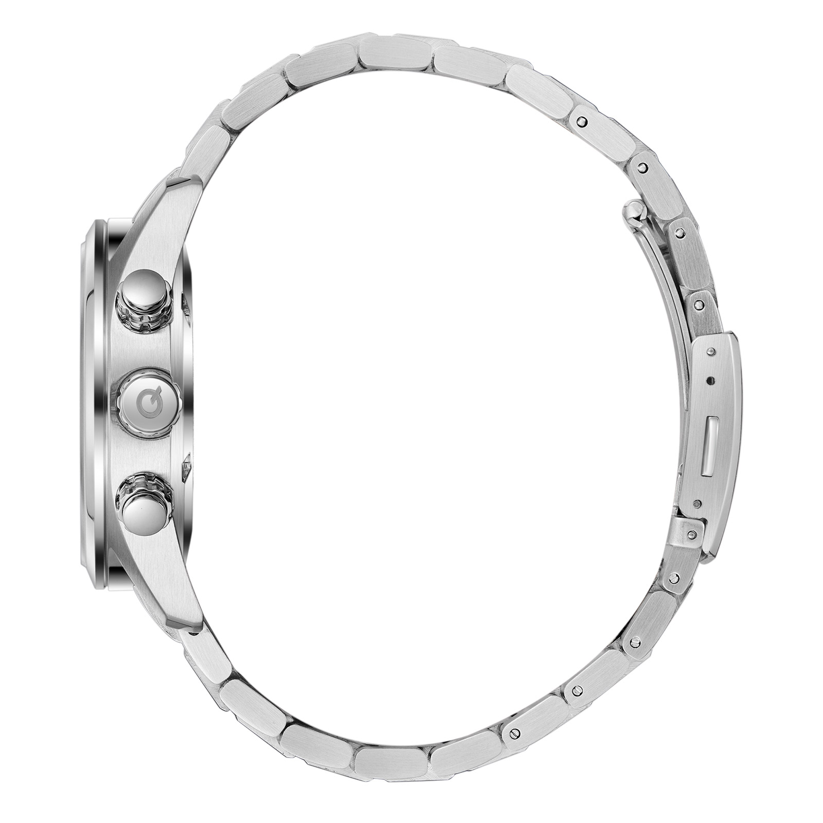 Quantum kronograf herr svart/silver, metallband - ADG1219.350