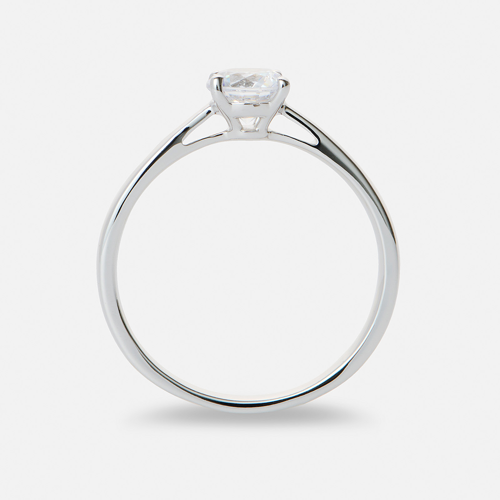 Solitärring 18k vitguld med 1,0 ct labbodlad diamant