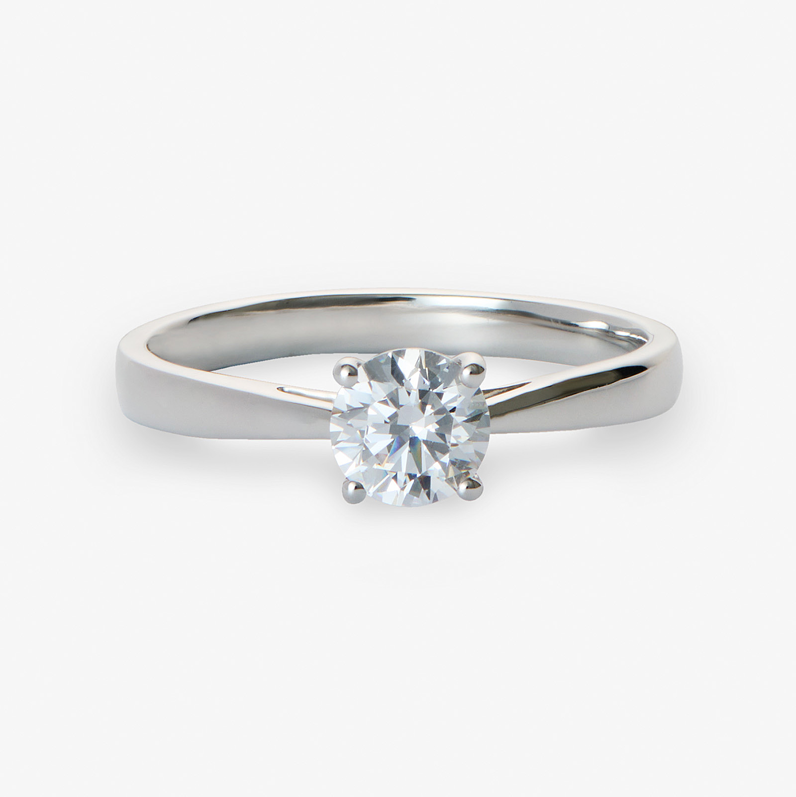 Solitärring 18k vitguld med 1,0 ct labbodlad diamant