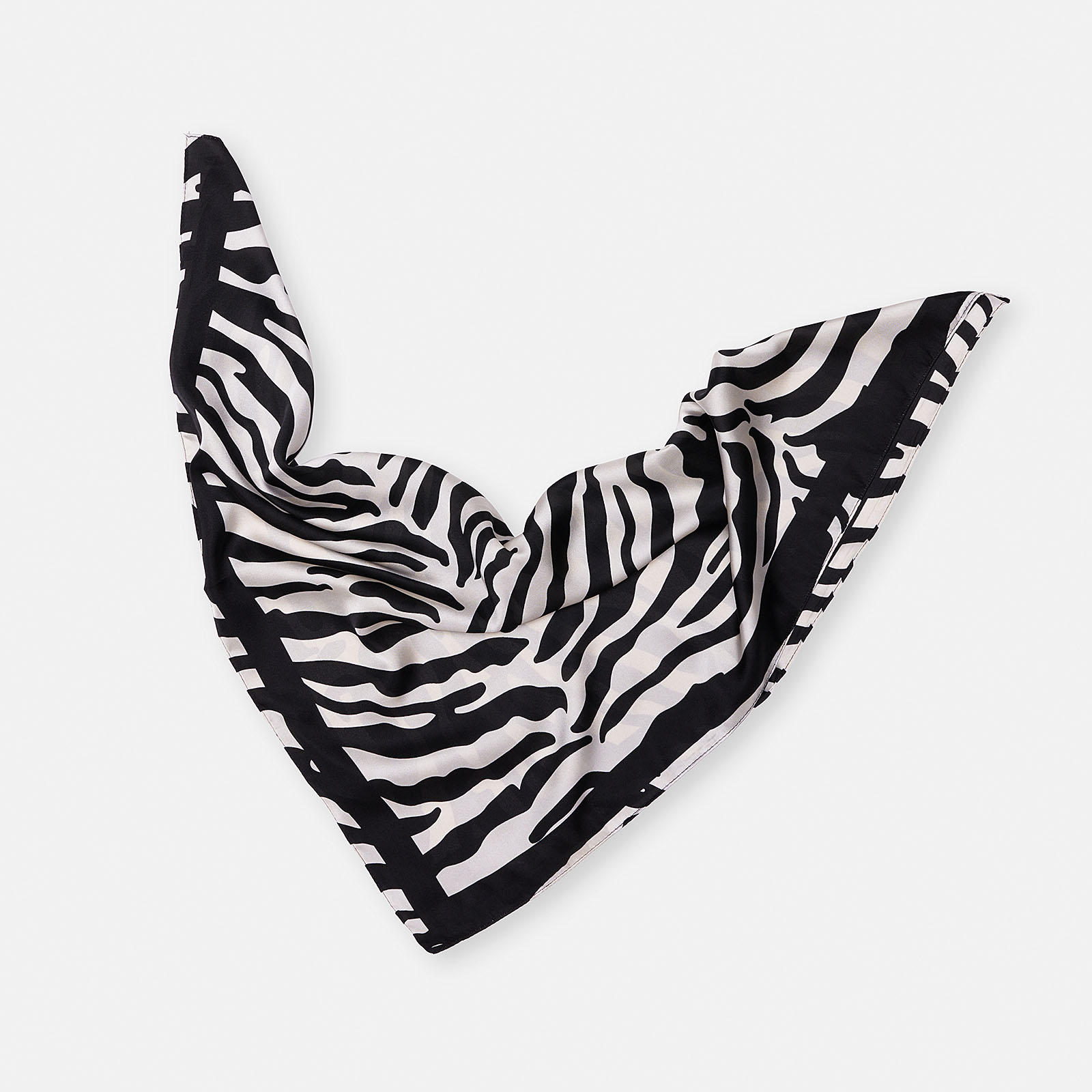 Svart och vit zebramönstrad scarf