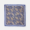 Blå och beige paisley-mönstrad scarf