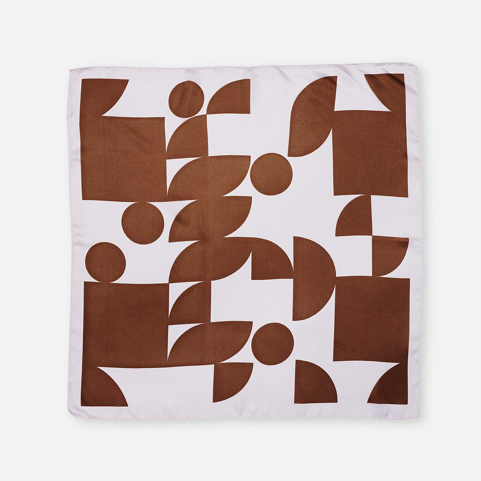 Vit och brun mönstrad scarf