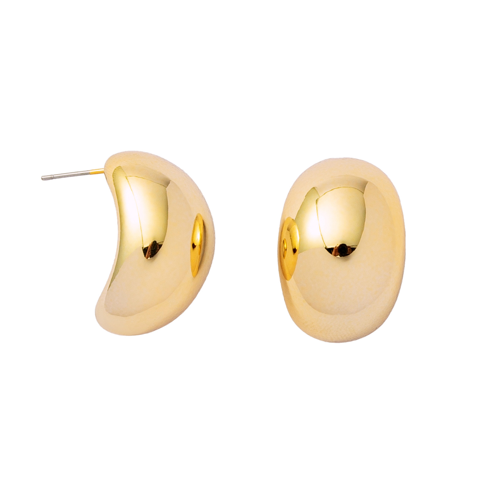 Guldfärgade örhängen, chunky droppmodell – 2,5 cm