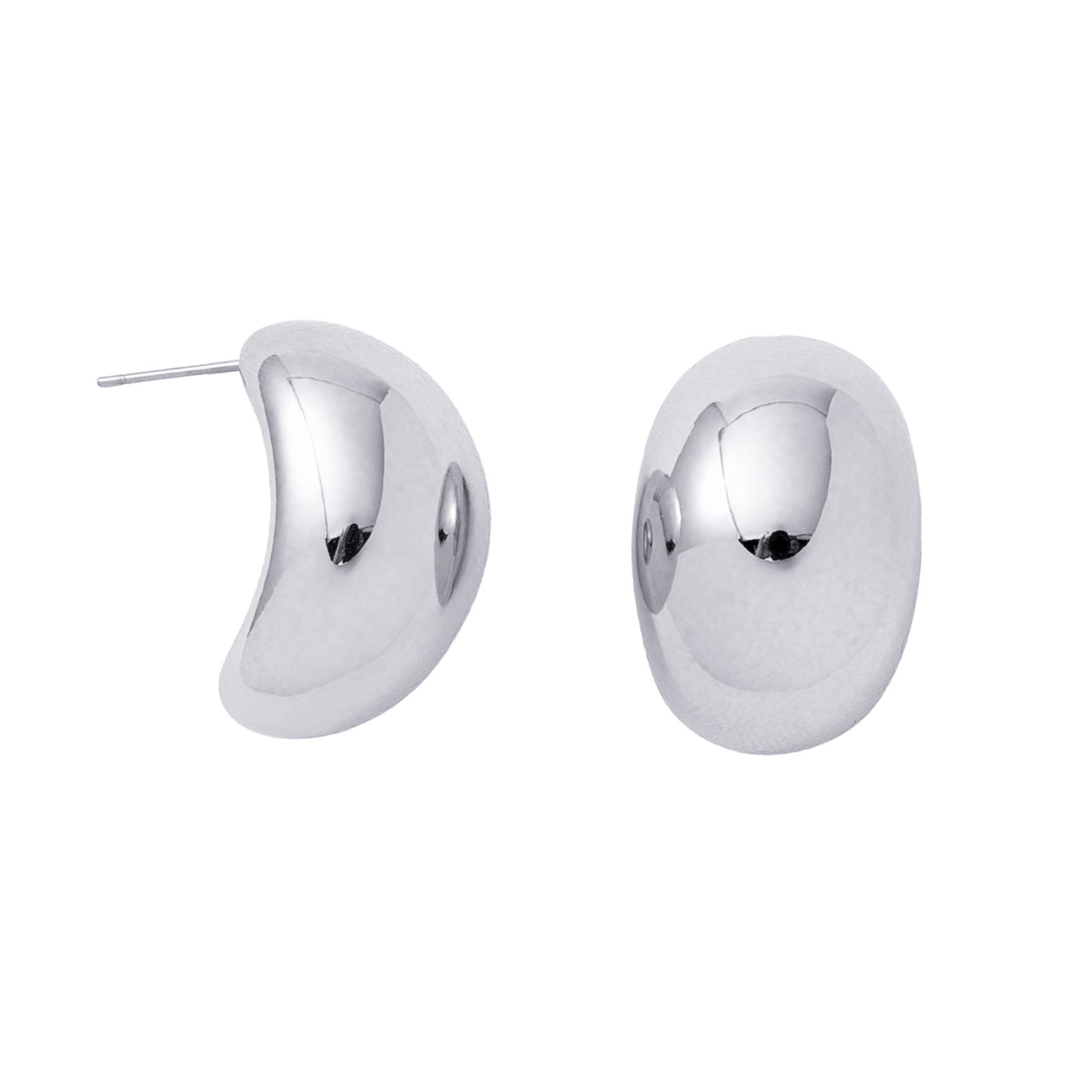 Silverfärgade örhängen, chunky droppmodell – 2,5 cm