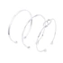 Silverfärgat armband, stela armringar i 3-pack - One size