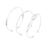 Silverfärgat armband, stela armringar i 3-pack - One size
