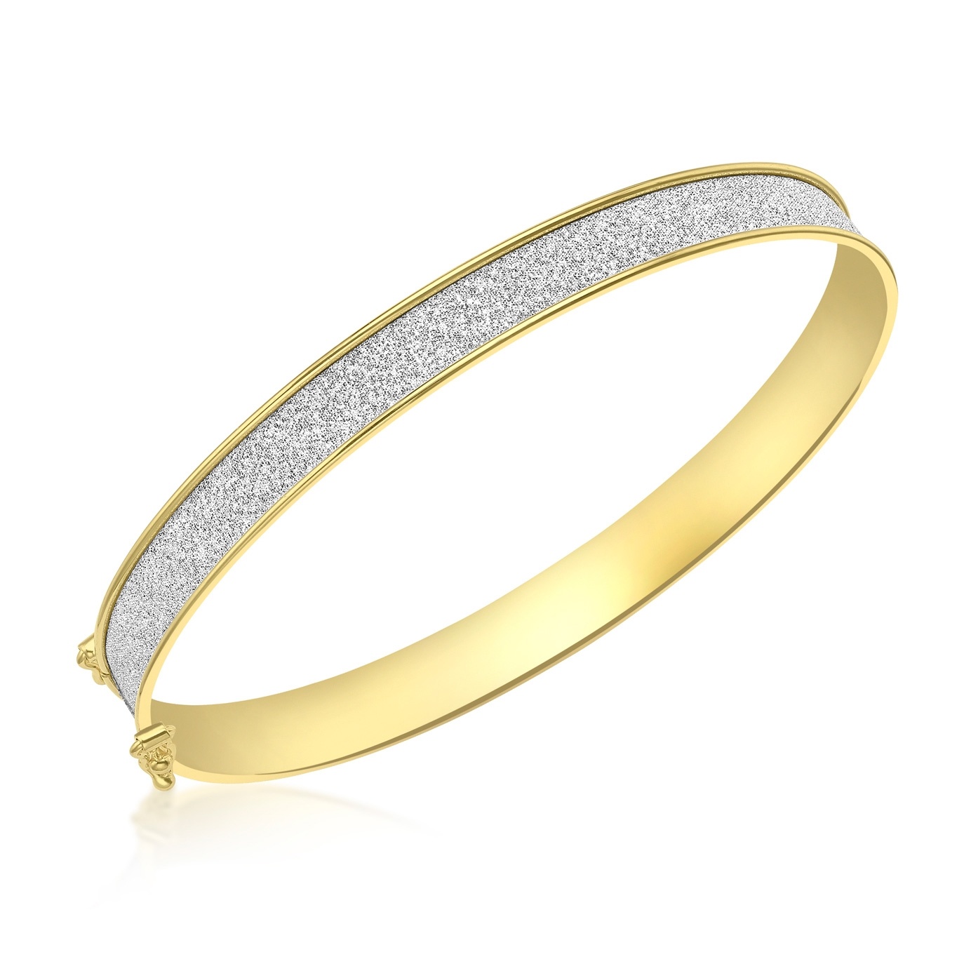 Armband dam 9k guld - bangle stardust, 55mm