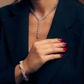 Red Carpet strasshalsband, 35+8 cm