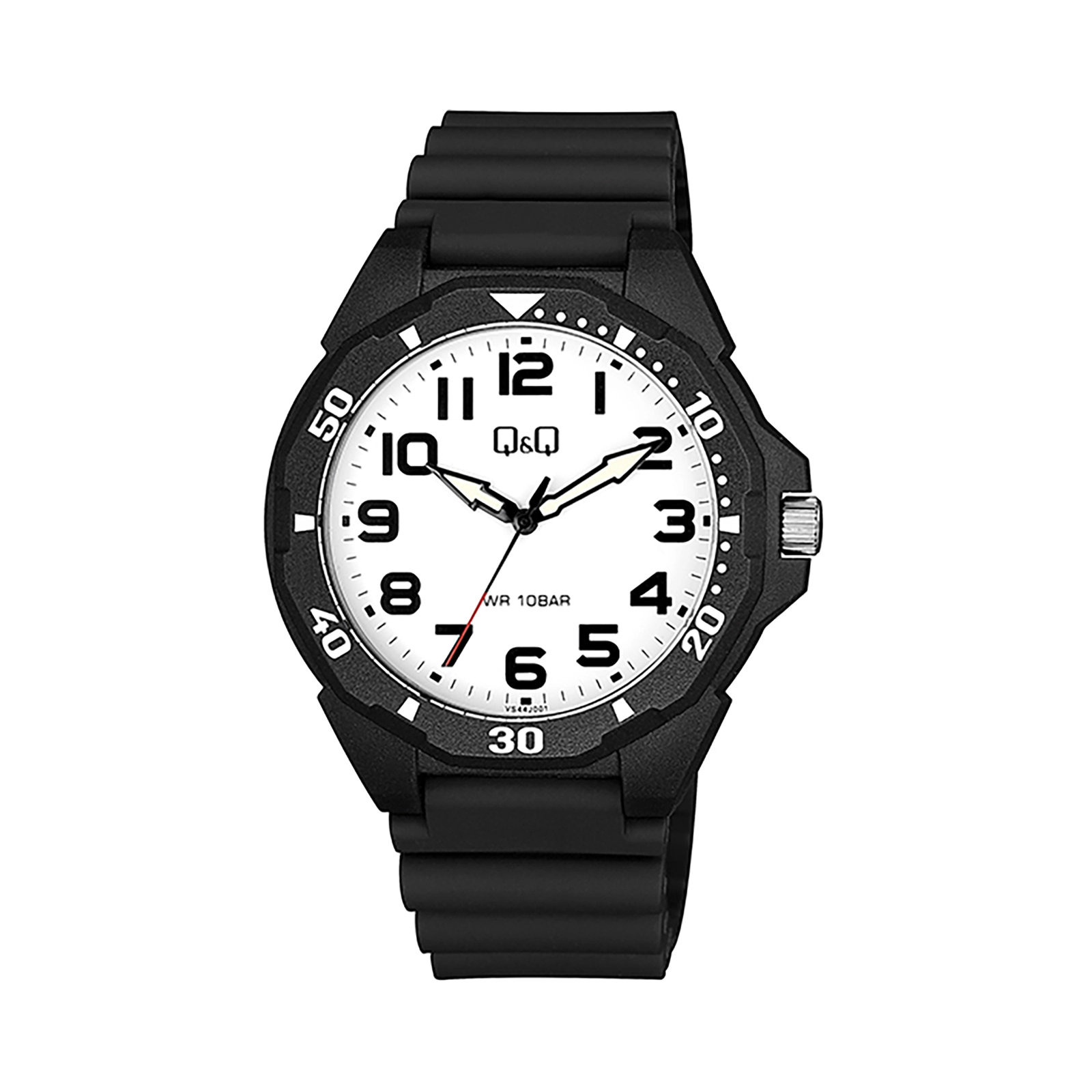 Q&Q herr vit/svart, gummiband - QVS4401