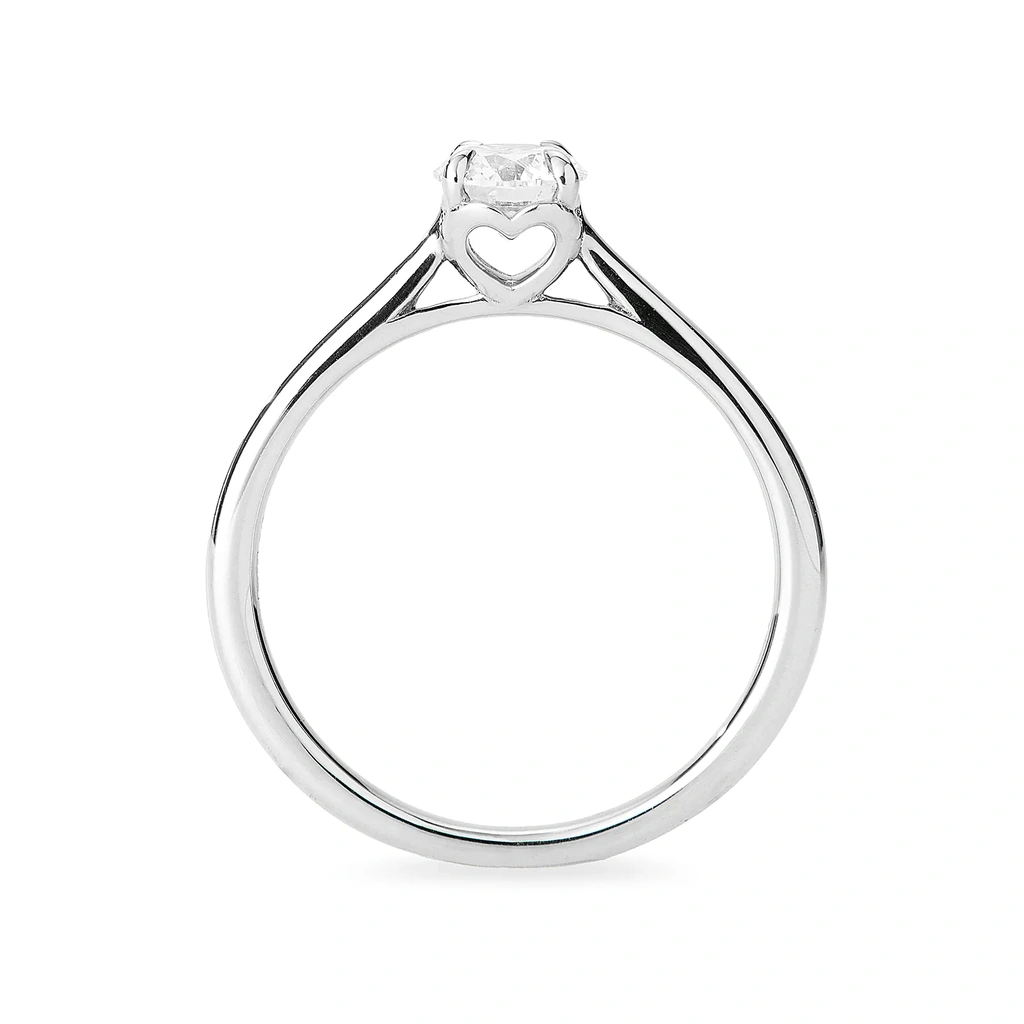 Ring 9K vitguld 0,5 ct labbodlad diamant - 17