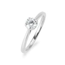 Ring 9K vitguld 0,5 ct labbodlad diamant - 17