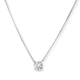 Halsband 9K vitguld 0,5 ct labbodlad diamant - 42+3cm