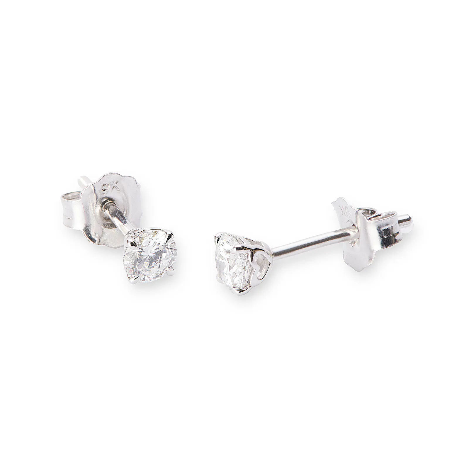 Örhängen studs 9K vitguld 0,5 ct labbodlade diamanter