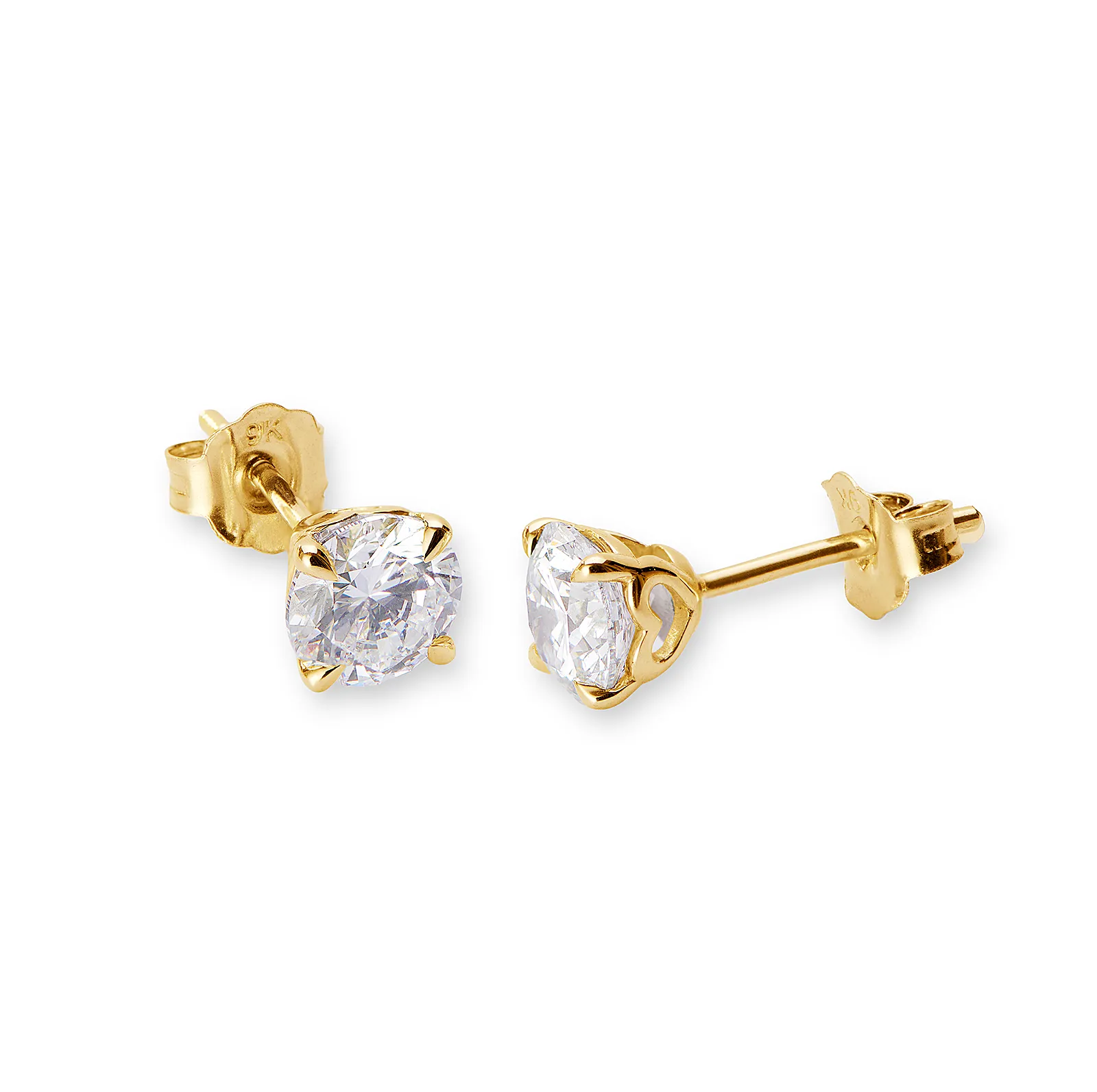 Örhängen studs 9K guld 1,0 ct labbodlade diamanter