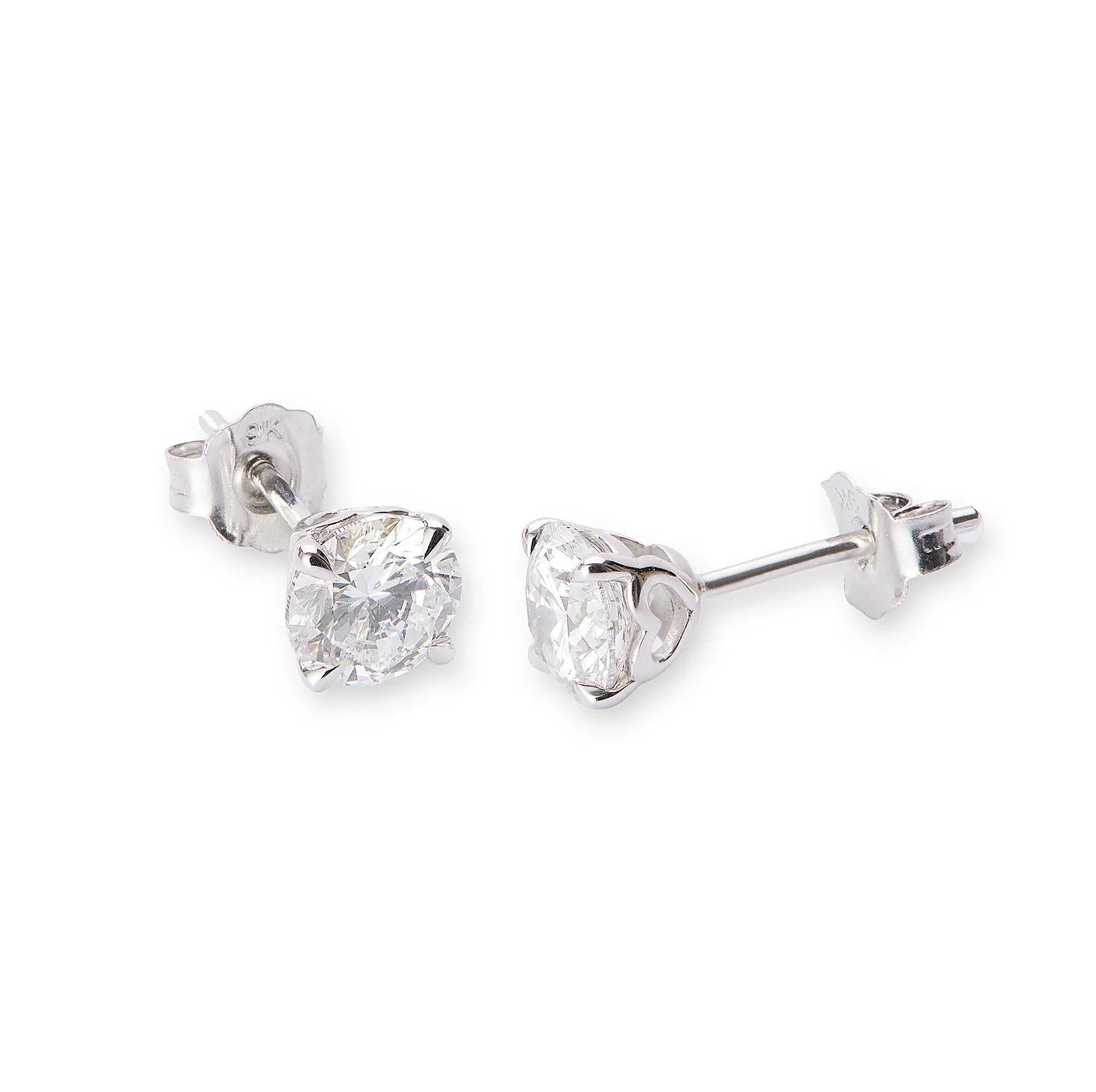 Örhängen studs 9K vitguld 1,0 ct labbodlade diamanter