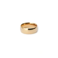 Guldpläterad stålring för herr, blank 8 mm bred - 21