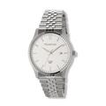 Moretime damklocka vit/silver, metallband - M41974-132