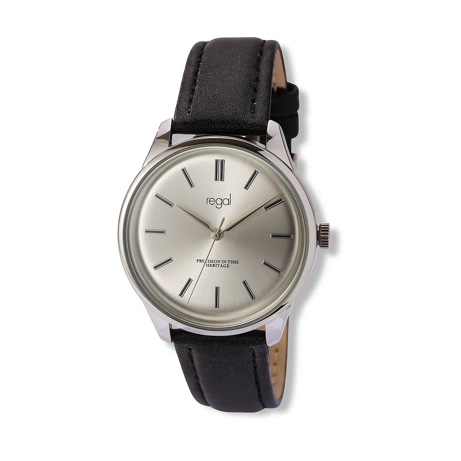Regal herrklocka silver, svart band - R25061-637