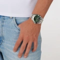 Regal herrklocka grön/silver, metallband - R88013-432